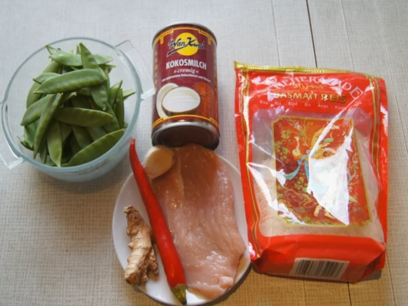 Putenfleisch mit Zuckerschoten und Basmati Reis - Rezept - Bild Nr. 4958