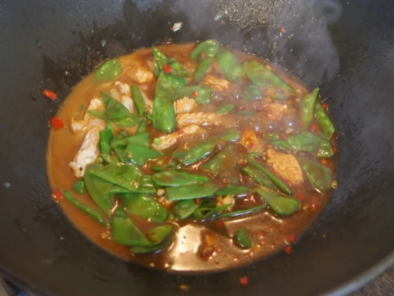 Putenfleisch mit Zuckerschoten und Basmati Reis - Rezept - Bild Nr. 4964