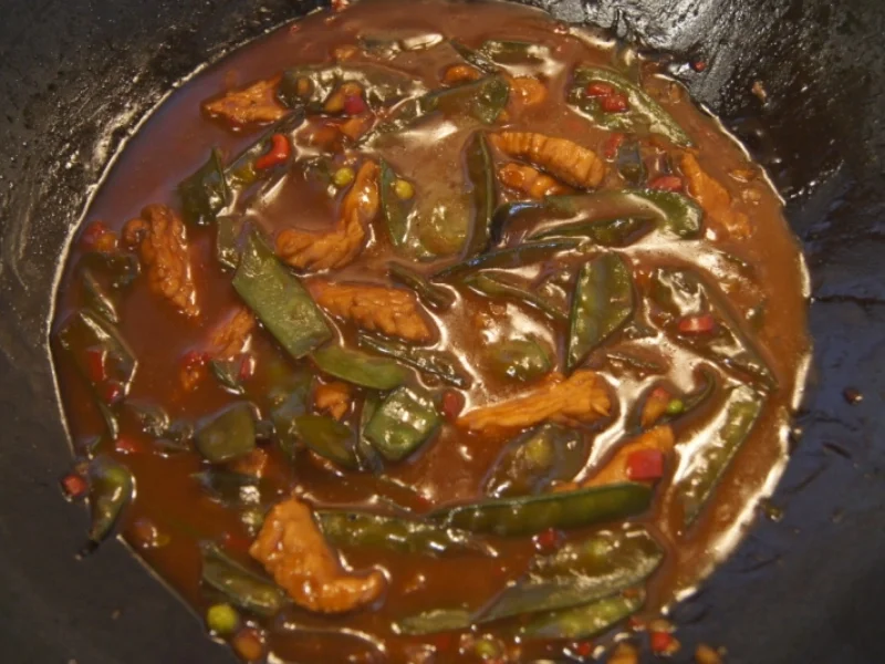 Putenfleisch mit Zuckerschoten und Basmati Reis - Rezept - Bild Nr. 4966