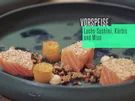 Rezept: Sashimi vom Lachs mit Roggencrunch, Kürbiscarpaccio und Misomayonnaise Bild Nr. 2 Sashimi vom Lachs mit Roggencrunch, Kürbiscarpaccio und Misomayonnaise - Rezept - Bild Nr. 2