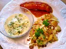 Abendessen: Curry-Wurst mit Bratkartoffeln - Rezept - Bild Nr. 4960