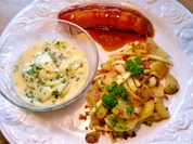 Abendessen: Curry-Wurst mit Bratkartoffeln - Rezept - Bild Nr. 4960