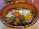 Gebackene Eier auf frischen Blattspinat - Rezept - Bild Nr. 4981