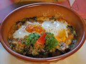 Gebackene Eier auf frischen Blattspinat - Rezept - Bild Nr. 4981