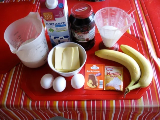 Kirsch Bananen Kuchen - Rezept - Bild Nr. 2