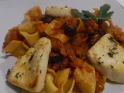 Calamarata mit Gemüse-Sugo und gratiniertem Käse - Rezept - Bild Nr. 5004