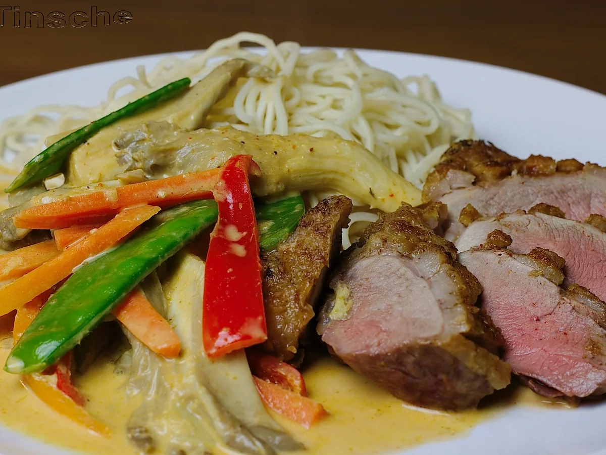 Entenbrust mit Austernpilzen & Gemüse - Rezept - Bild Nr. 5005