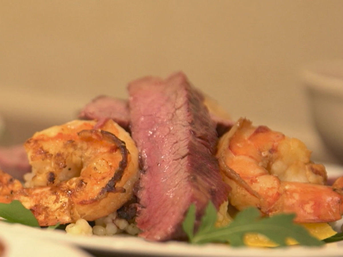 Surf 'n' Turf auf kaltem Graupensalat - Rezept - Bild Nr. 2