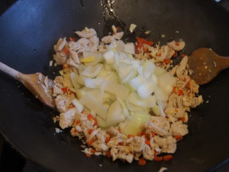 Putenbrust mit Gemüse süß sauer und gelben Gewürzreis - Rezept - Bild Nr. 5009