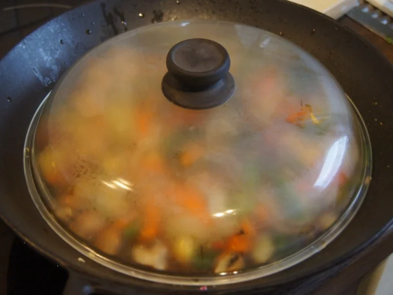 Putenbrust mit Gemüse süß sauer und gelben Gewürzreis - Rezept - Bild Nr. 5014