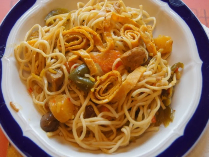 Putenbrust mit Gemüse süß sauer und Mie-Nudeln - Rezept - Bild Nr. 5004