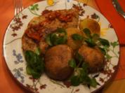 Schweinesteak mit Beilagen und Feldsalat - Rezept - Bild Nr. 5009