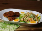Knusprige Hähnchen-Käse-Taler mit gemischtem Salat & Ei - Rezept - Bild Nr. 5025