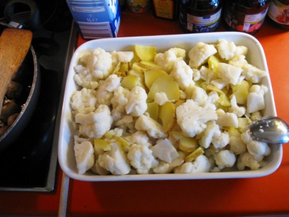 Blumenkohl Auflauf mit Kartoffel und Bratwurst - Rezept - Bild Nr. 6