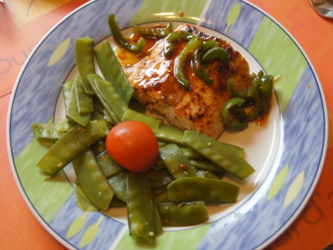 Mariniertes Wildlachsfilet mit Zuckererbsen - Rezept - kochbar.de