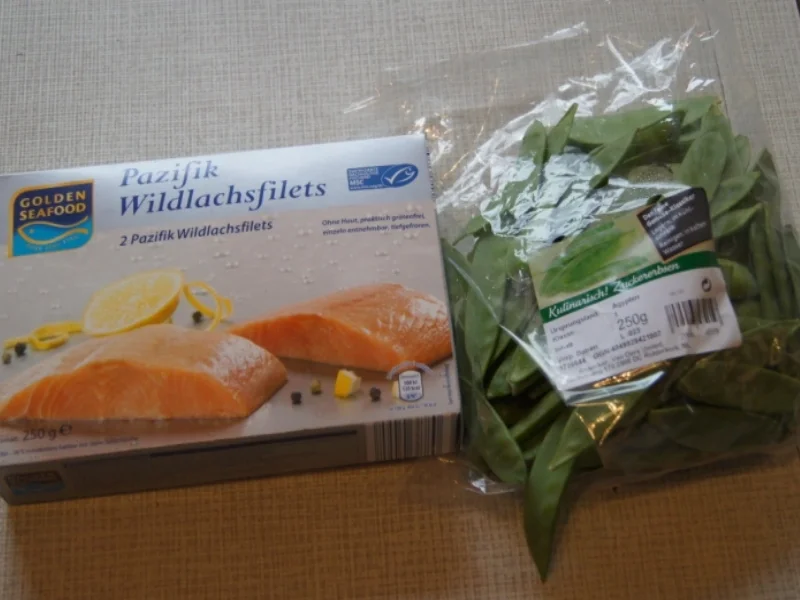 Mariniertes Wildlachsfilet mit Zuckererbsen - Rezept - Bild Nr. 5017
