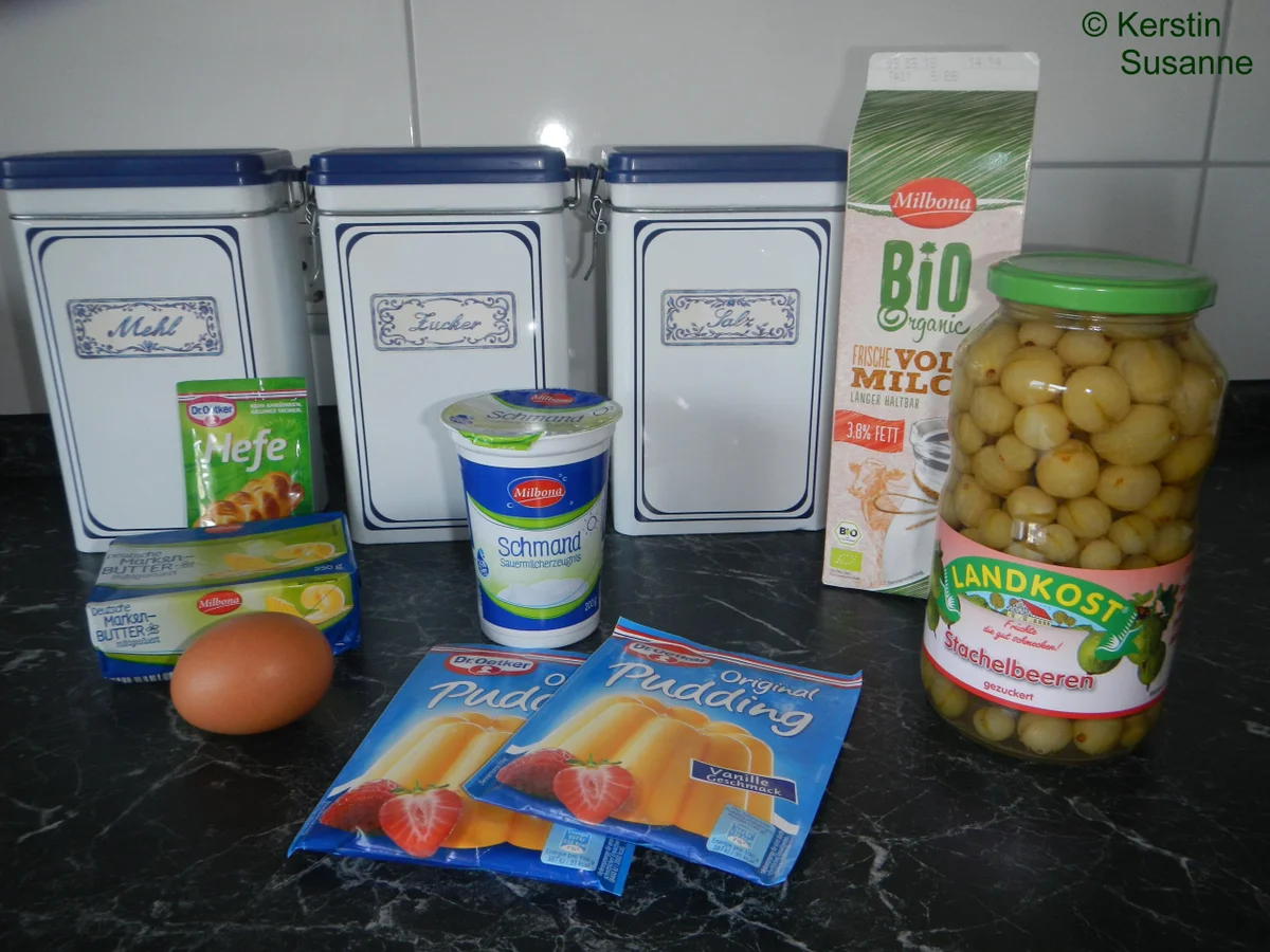 Stachelbeer-Pudding-Kuchen - Rezept - Bild Nr. 5698