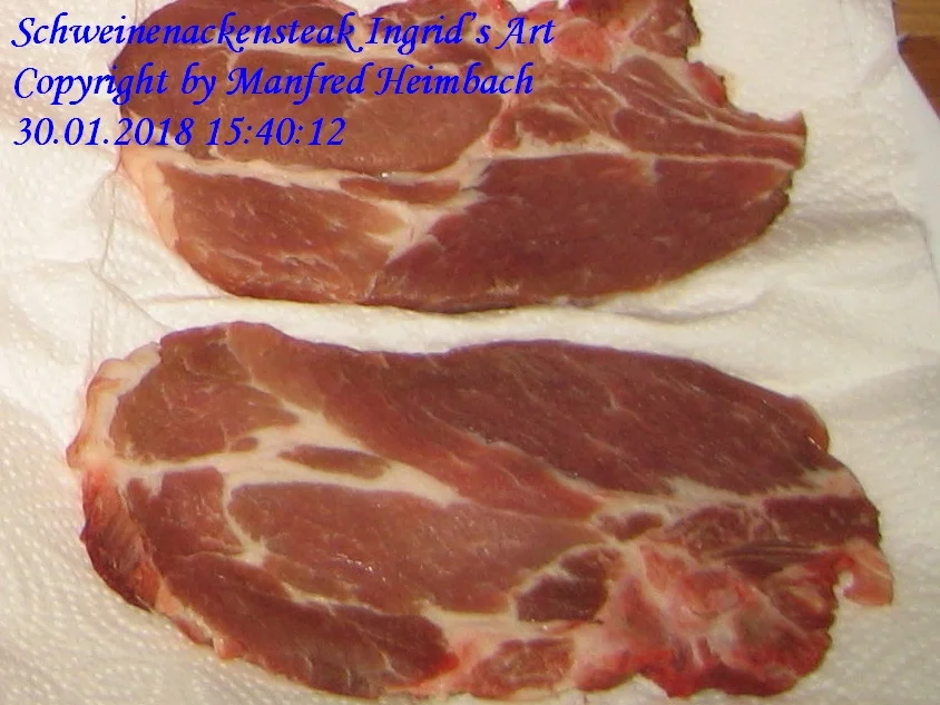 Fleisch – Schweinenackensteaks Ingrid’s Art - Rezept - Bild Nr. 5021