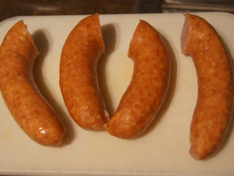 Rezept: Brauner Kohl mit geräucherter Brägenwurst und Drillingen Bild Nr. 5020 Brauner Kohl mit geräucherter Brägenwurst und Drillingen - Rezept - Bild Nr. 5020