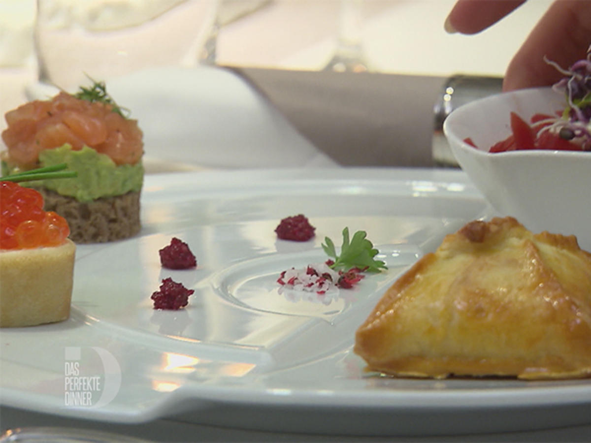 Bilder für „Drei Farben Rot“ - Borschtsch, Gravlax, Kaviar - Rezept