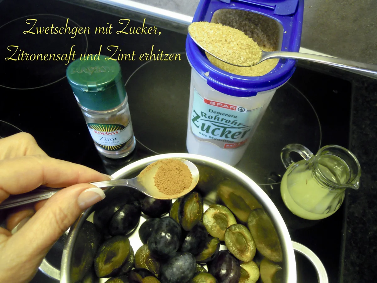 Rezept: Zwetschgen im Glas mit Amarettini Bröseln Bild Nr. 5017 Zwetschgen im Glas mit Amarettini Bröseln - Rezept - Bild Nr. 5017