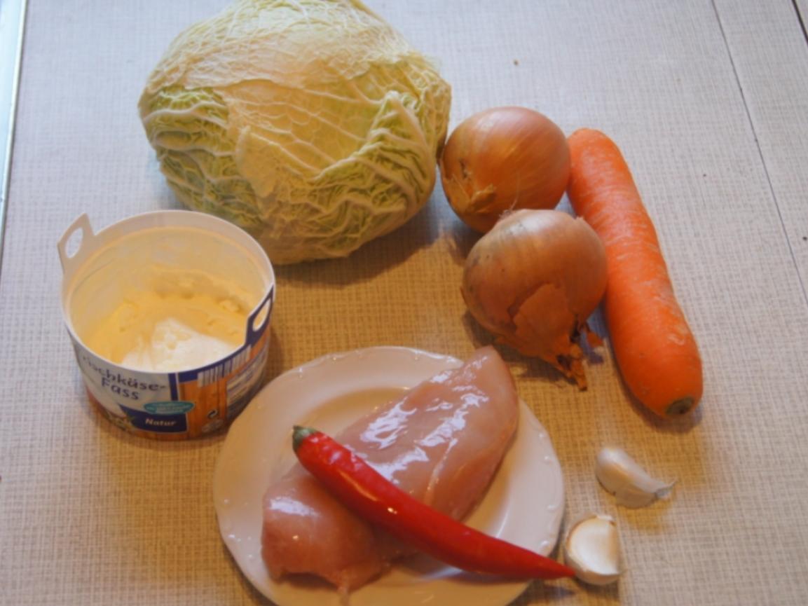 Wirsing Gemüse Eintopf mit Hähnchenbrustfilet - einfach - von MausVoh