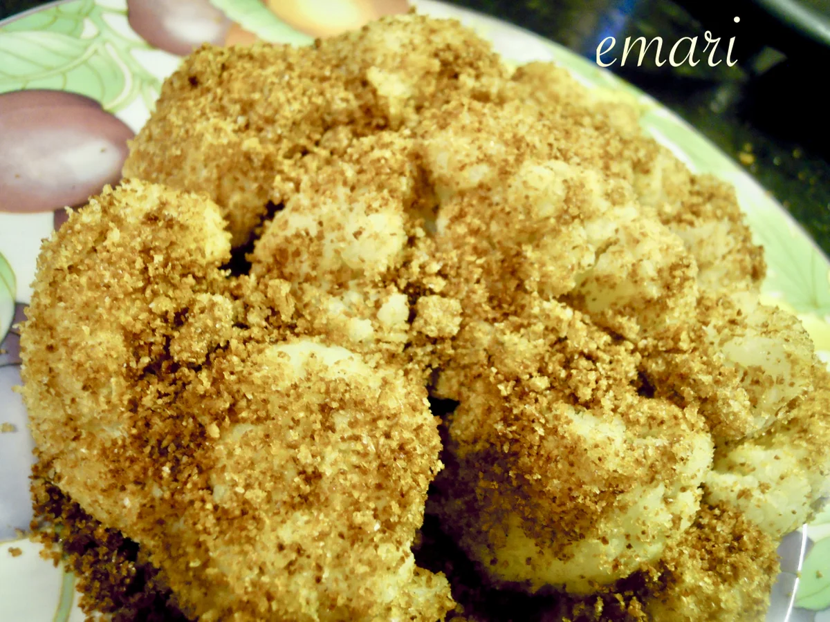 Karfiol / Blumenkohl mit knusprigen Butterbrösel - Rezept - Bild Nr. 5156