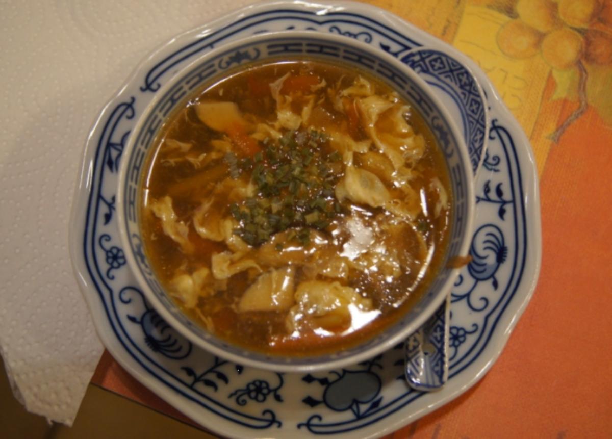 Suppe nach Pekingart mit Eierblumen - Rezept - Bild Nr. 5162