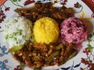 Schweinefilet im Wok mit dreierlei Blumenkohl-Reis - Rezept - Bild Nr. 5175