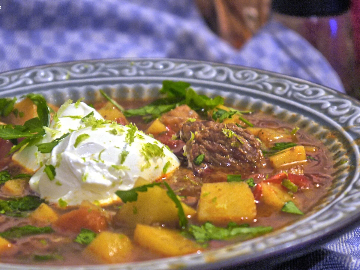 Rezept: Orientalischer Kartoffel-Gemüsetopf mit Rindfleisch Bild Nr. 2 Orientalischer Kartoffel-Gemüsetopf mit Rindfleisch - Rezept - Bild Nr. 2