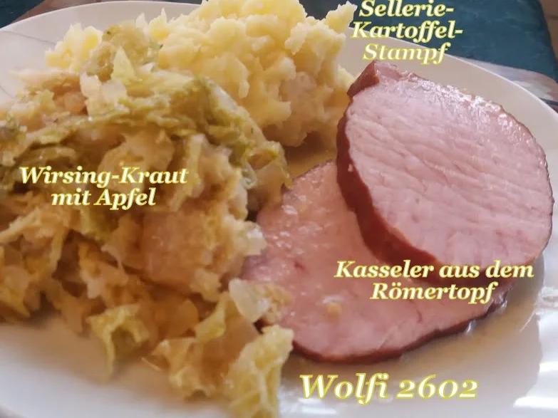 Rezept: > Schwein < Kasseler-Braten im Römertopf Bild Nr. 5175 > Schwein < Kasseler-Braten im Römertopf - Rezept - Bild Nr. 5175