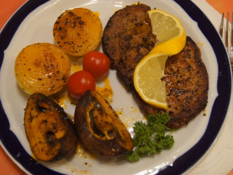 Paprika Steak mit Beilagen - Rezept - Bild Nr. 5181