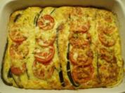 Überbackene Auberginen mit Tomaten - Rezept