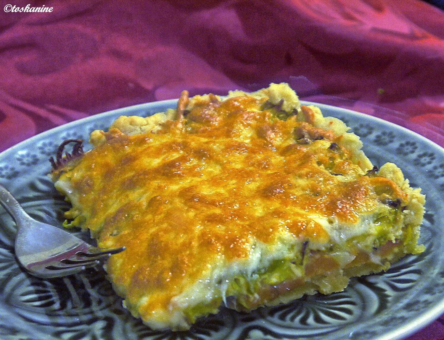 Rosenkohltarte mit karamellisierten Möhrchen - Rezept - kochbar.de