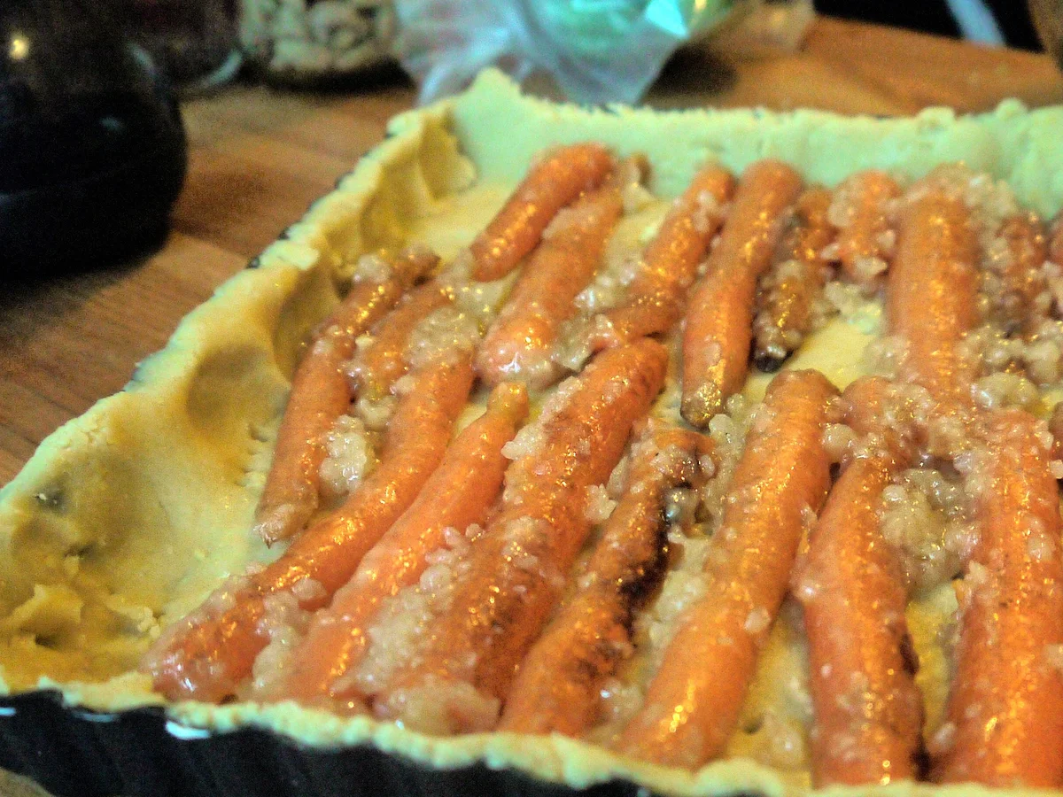 Rosenkohltarte mit karamellisierten Möhrchen - Rezept - Bild Nr. 10
