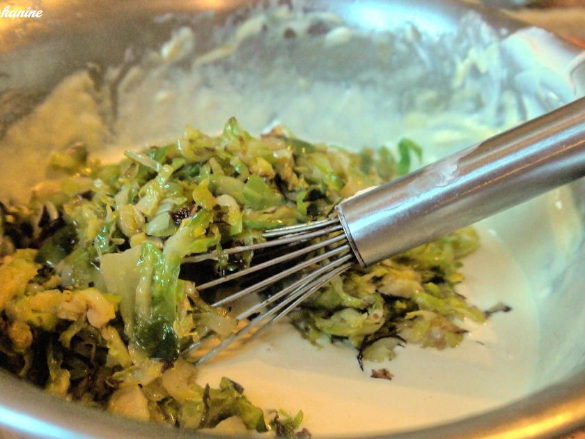 Rosenkohltarte mit karamellisierten Möhrchen - einfach - 428 kcal/100g