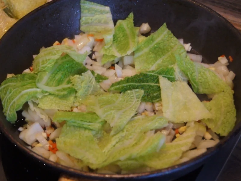 Wirsing-Hähnchen-Rouladen auf pikanter Wirsingsauce - Rezept - Bild Nr. 5213