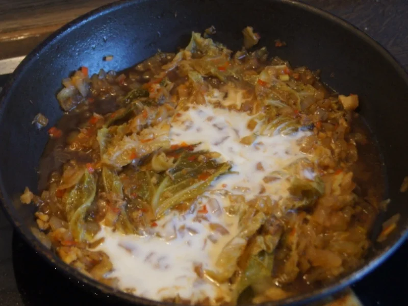 Wirsing-Hähnchen-Rouladen auf pikanter Wirsingsauce - Rezept - Bild Nr. 5219