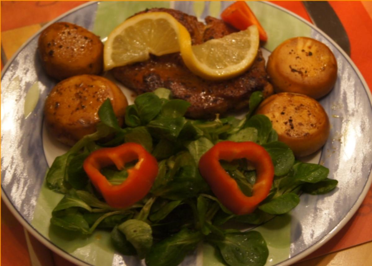Paprika Steak mit Beilagen III Rezept kochbar.de