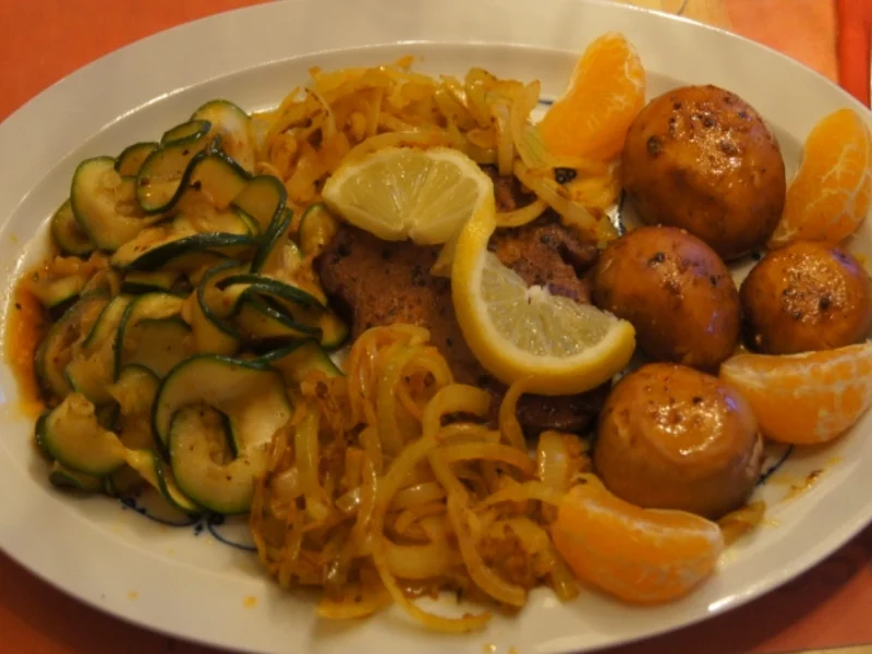 Paprika Steak mit Beilagen IV - Rezept - Bild Nr. 5233