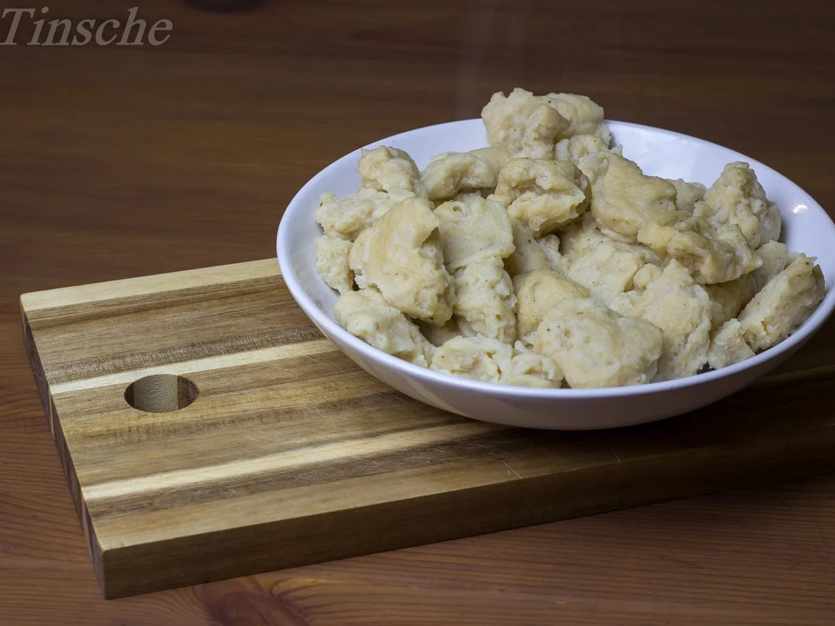 Champignon-Hähnchen mit Dinkelknöpfle - Rezept - Bild Nr. 5228