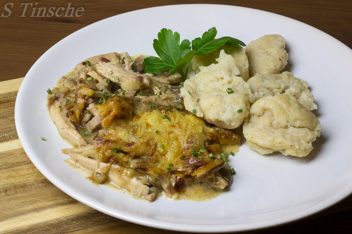 Champignon-Hähnchen mit Dinkelknöpfle - Rezept - Bild Nr. 5231