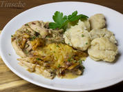 Champignon-Hähnchen mit Dinkelknöpfle - Rezept - Bild Nr. 5231