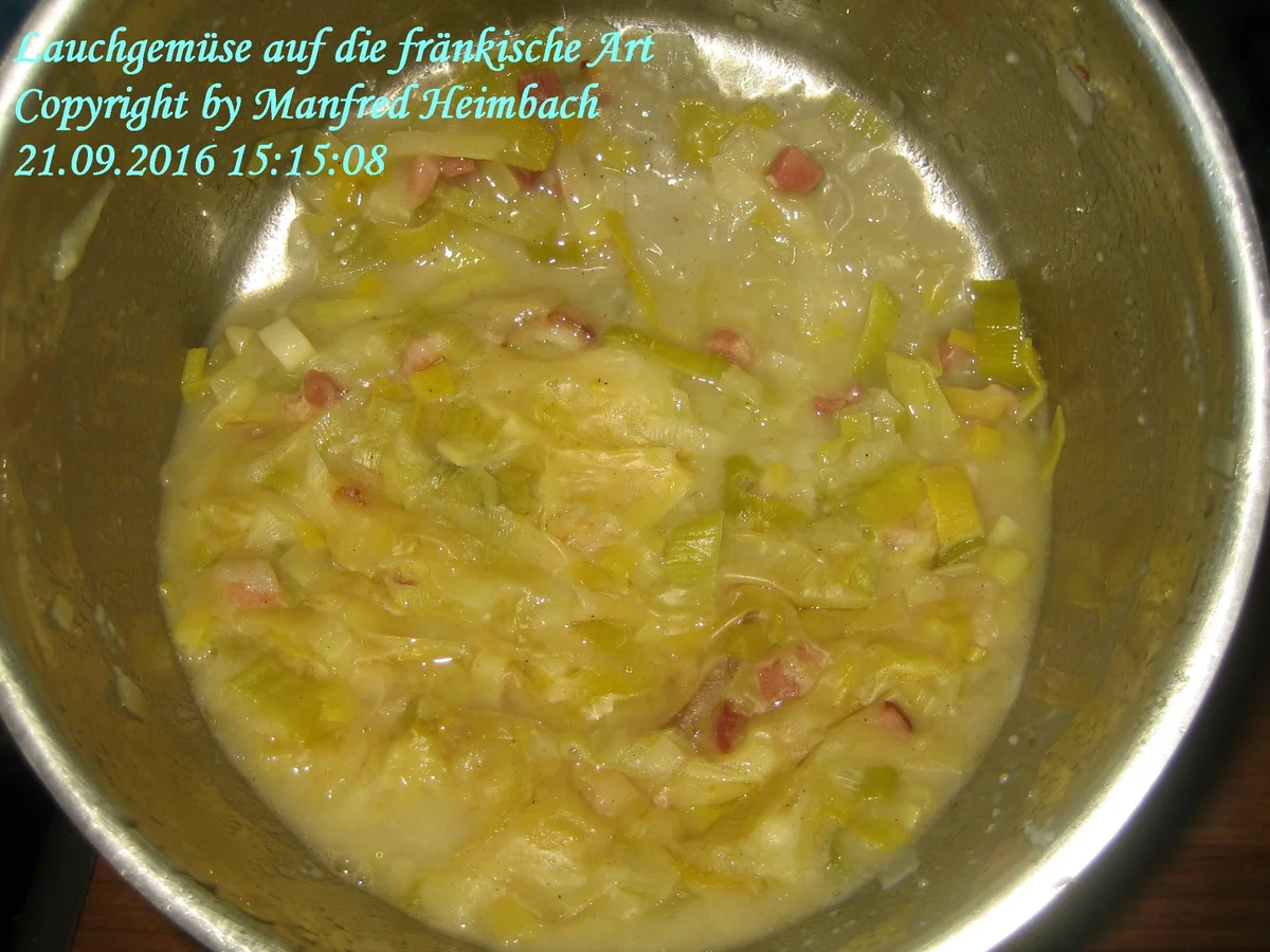 Gemüse – Lauchgemüse auf die fränkische Art - Rezept - Bild Nr. 5248