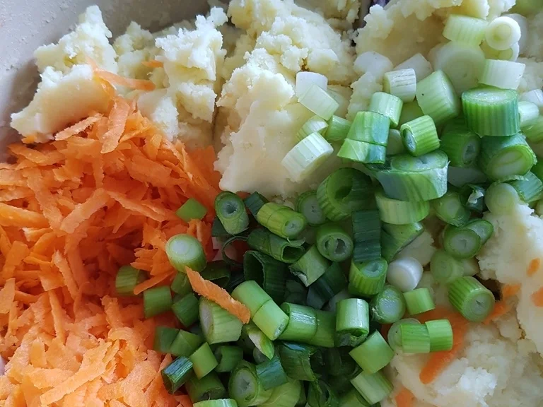 Kartoffelstampf + Gemüse usw. - Rezept - Bild Nr. 5249