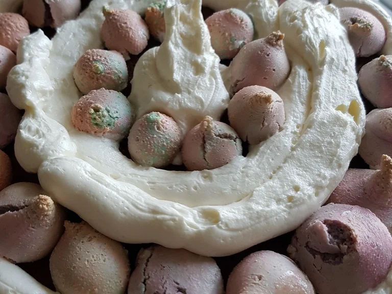 Vanille Buttercremetorte mit Feigenmus, Baiser und Karamelsosse - Rezept - Bild Nr. 5260