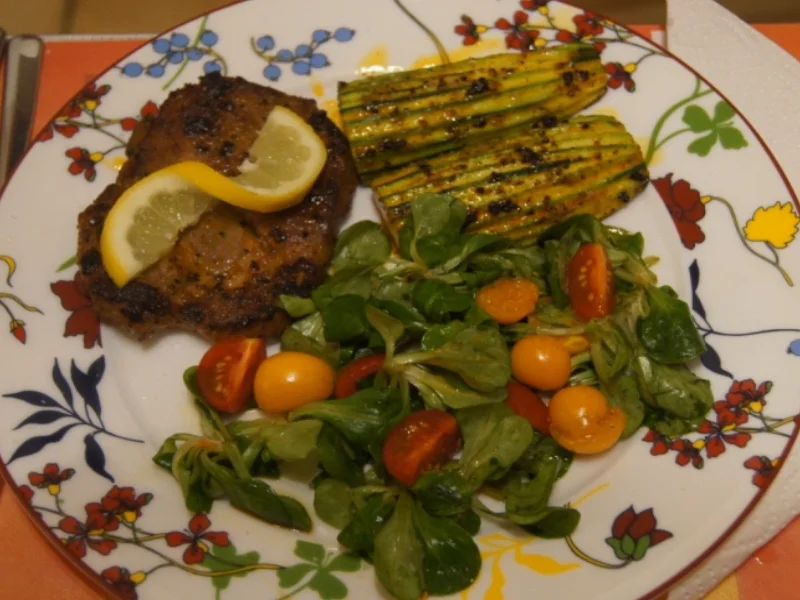 Paprika Steak mit Beilagen V - Rezept - Bild Nr. 5248