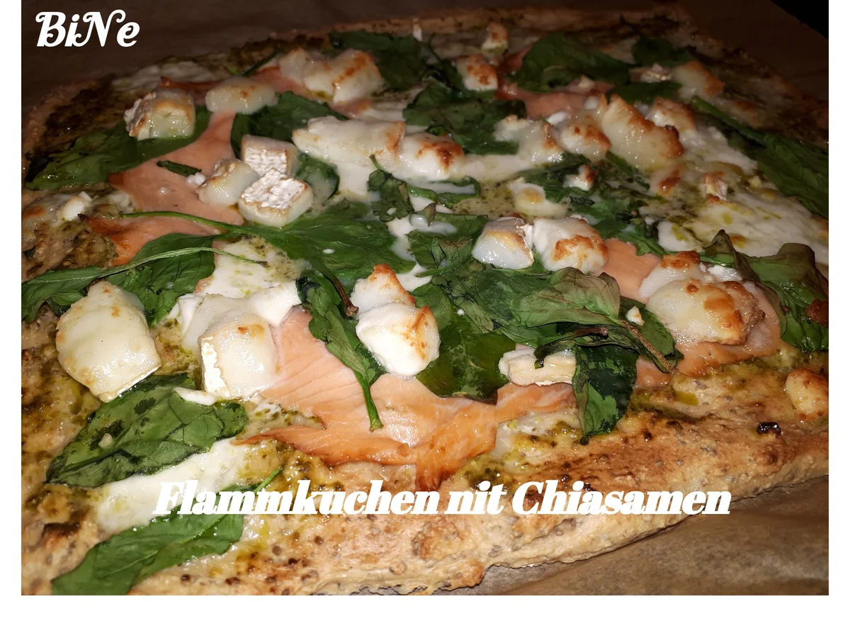 BiNe` S FLAMMKUCHEN MIT CHIASAMEN - Rezept - Bild Nr. 5262