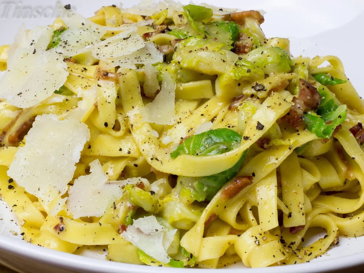 Rezept: Rosenkohl-Carbonara Bild Nr. 5260 Rosenkohl-Carbonara - Rezept - Bild Nr. 5260