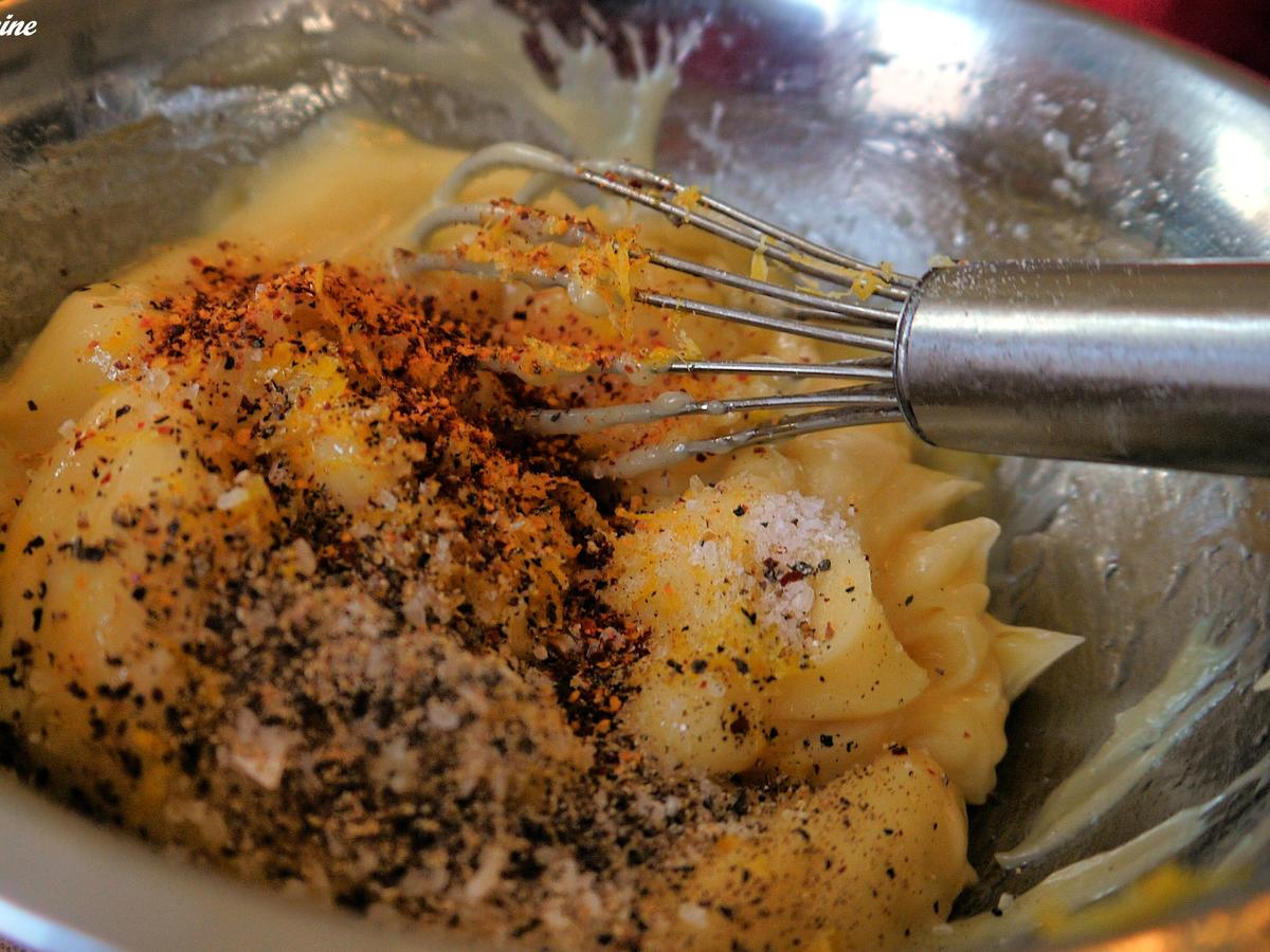 Ingwer Kotlett mit Süßkartoffel Pommes, Zitronen Koriander Majo ...